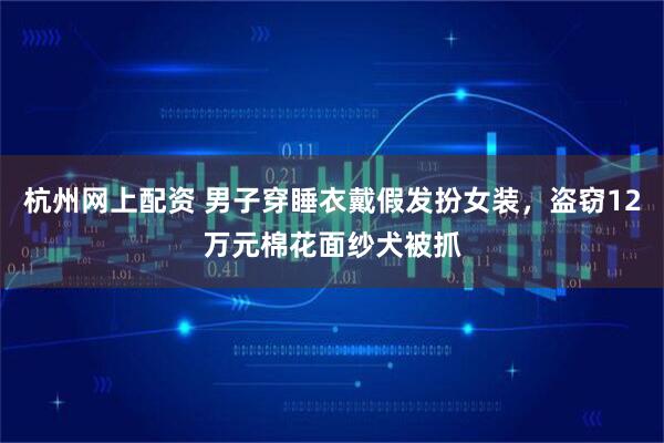 杭州网上配资 男子穿睡衣戴假发扮女装，盗窃12万元棉花面纱犬被抓