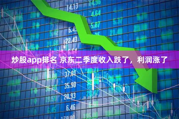 炒股app排名 京东二季度收入跌了，利润涨了